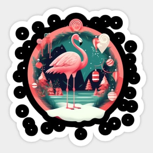 Flamingo Flock Sunset, Love Flamingos Sticker